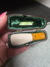 MINT Unsmoked 1930s Kaywoodie MEERSCHAUM Cigar Holder Set 4-Hole Stinger Case picture