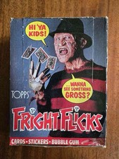 1988 Fright Flicks Vintage FULL 36 Pack Trading Card Wax Box Topps Horror picture