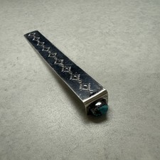 Native American Turquoise Navajo Sterling Silver  Bookmark 3 5/8