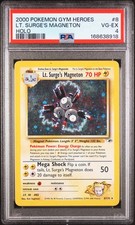 2000 Pokemon Gym Heroes #8 Lt. Surge'S Magneton Holo PSA 4 picture