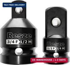 2PCS Impact Socket Adapter and Reducer Set,3/4