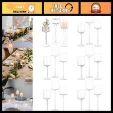 Elegant Glass Candle Holders Set of 18 - Tall Centerpiece for Pillar & Tea Light picture