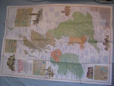 VINTAGE TRAVELER'S MAP OF THE BRITISH ISLES National Geographic April 1974  picture