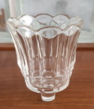 Vintage Clear Glass Tulip Peg Cup Votive Candle Holder 3