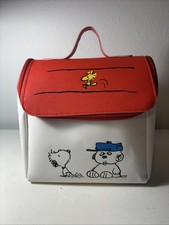 Vintage Peanuts Snoopy Doghouse Shaped Storage Bag Organizer Spike Woodstock picture