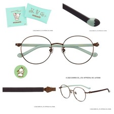 Zoff x Pochacco Brown Eyeglasses ZA262003-43E1 Round Slim Rubber Temple picture