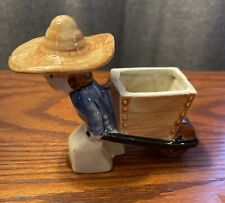 VINTAGE Kitsch SOMBRERO MAN, MADE IN JAPAN CERAMIC picture