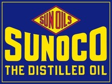 SUNOCO Sun Oil Co. The Distilled Oil NEW METAL SIGN: 12 x 16