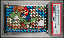 1993 Banpresto Super Mario World Mario Yoshi #4 Soft Prism Holo PSA 9 picture