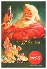 Coca Cola Santa Claus - Vintage-Style 1952 Christmas Poster picture