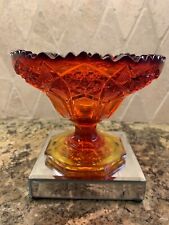 VTG Amberina Compote Open Candy Dish Nice picture