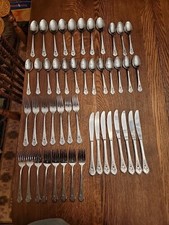 Vintage 47 piece ROGERS CO SRB291 STAINLESS Flatware KOREA picture