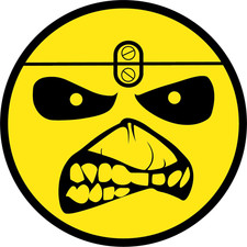 Iron Maiden Yellow Head  Logo Sticker / Vinyl Decal  | 10 Sizes with TRACKING picture