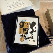 2004 Estée Lauder Collectible Powder Compact Art Deco Erte Zodiac LEO Rare picture