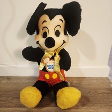 Vintage 70s NWT Deadstock Walt Disney Characters Mickey Mouse Plush Toy 25