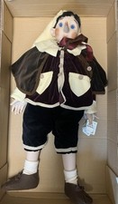 New Vintage Authentic Rare MARAEL Porcelain Pinocchio doll. XL .H: 25”Glass Eyes picture