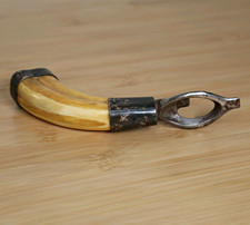 Vintage Boar Tusk Sterling Silver Bottle Opener Cap Lifter Barware monogrammed  picture