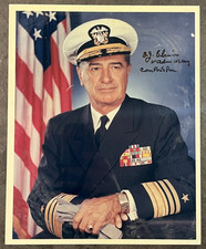 Francis J Blouin Signed Photo Vice Admiral US Navy COMPHIBPAC Autograph 1966 picture
