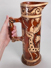 C.1930's Mexican Tlaquepaque Fantasia Pottery Pitcher - 14
