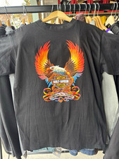 Vintage 1998 Harley-Davidson Eagle Black Cotton T-Shirt Size L picture