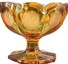 Fostoria Coin Glass Jelly Compote Candy Dish Amber Vintage 1372/48 Mid Century picture