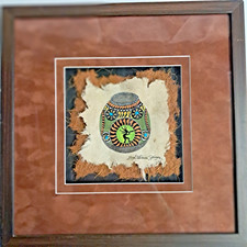 Leigh Springer, Kokopelli Native American Framed Painting Handmade Paper picture