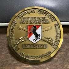 11th ACR Packhorse Cavalry Support Squadron Challenge Coin OPFOR NTC 51mm picture
