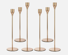 Anndason Set of 6 Gold Candle Holders Candle Holder Taper Party Decoration picture