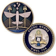 US Coast Guard Cutter USCGC Stone WMSL 758 Challenge Coin picture