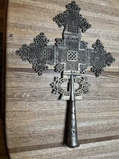 Vintage Ethiopian Processional Cross Orthodox Coptic Christian large picture