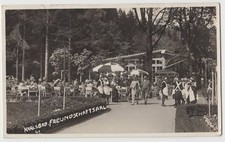 1932 KARLSBAD Freundschaftsaal Real Photo RPPC Postcard Cafe Czech Republic picture
