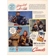 1944 Camel Cigarettes Original World War 2 Vintage Print Ad picture