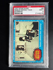 Topps 1977 Star Wars REBELS DEFEND THEIR STARSHIP #9 PSA 9 picture
