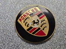 NICE USED VINTAGE PORSCHE CREST ROUND HAT PIN TIE TAC LAPEL PIN 22mm picture