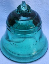 Vtg Telephone Pioneers Of America Fenton 1977 CB Aqua Blue Glass Paperweight 3.5 picture