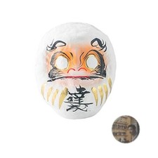 Kamidananosato Wishing Daruma Doll White Mini Paper Mache New Japan Gift picture