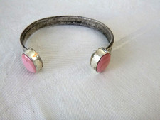 NEW Zuni Jude Caldeleria Pink Conch Cuff Bracelet 925 Sterling Silver Signed picture