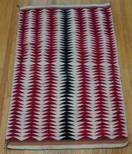Antique Navajo Native American Indian Handwoven Wool Rug 3'6