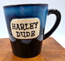 Ganz Harley Dude Blue/Black Ceramic Coffee Mug Cup Made in China picture