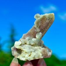 39G Top Natural Sugar White Crystal Clusters Backbone Points Mineral Specimen picture