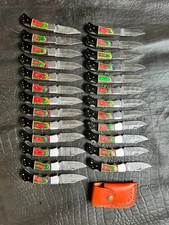 Lot of 30 PCS Handmade Damascus Folding Knife 7 inches pocket Knife picture