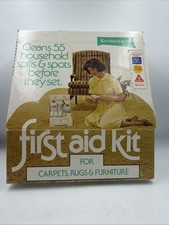Vintage 70s Service Master First Aid Kit For Carpets Rugs & Furniture W/ Bottles picture