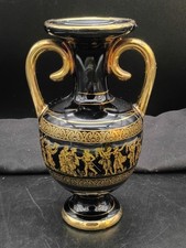 Vintage I Spyropoulos Greek Vase- 24K Gold Handmade- Greek Mythology- 6