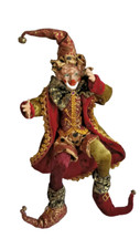 Vintage Soft Body Court Jester With Clown Face Sitting Figurine 15