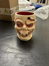 NEW Disney World Trader Sam’s Grog Grotto Red Zombie Head Tiki Mug 3rd Edition picture
