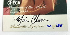 August 1994 Playboy Centerfold Maria Checa Auto Autograph 20/125  Hot picture