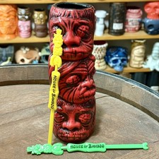 House Of Bamboo Stacked Shrunken Heads Tiki Mug Tikiland Trading Tony Camarillo picture
