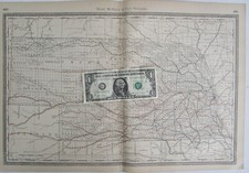 NE Antique 1888 RAILROAD MAP NEBRASKA Map. Rand McNally Business picture
