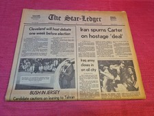 1980 Star Ledger Newspaper Iran Hostage Crisis Carter Iraq War Phillies picture