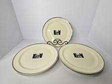 Vintage Hall, Smith and Taylor tavern  Silhouette 9.25” Dinner Plates Lot Of 6 picture